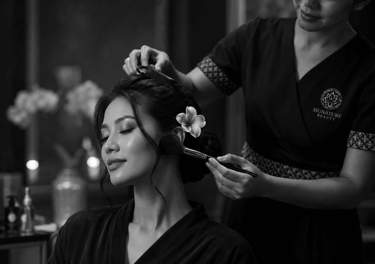 Professional hair styling at Signature Hair & Beauty Phuket